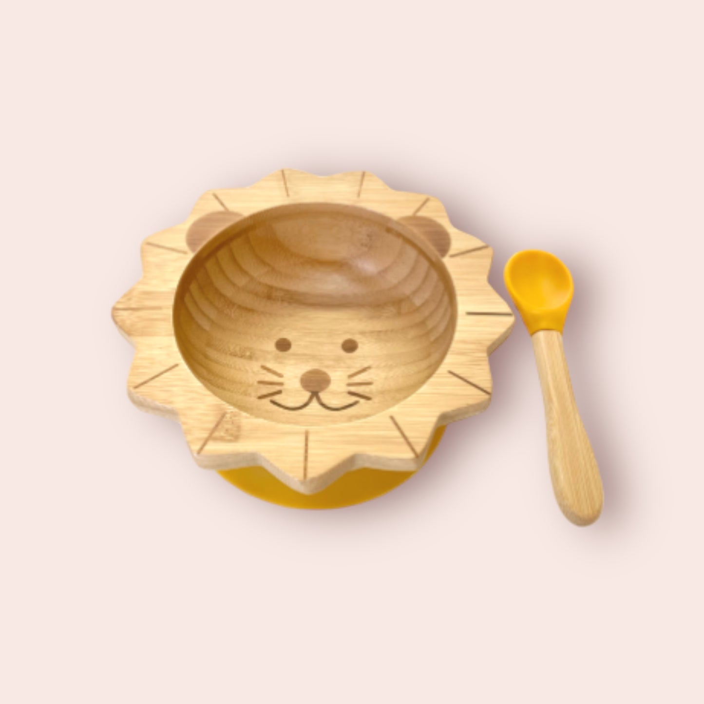 Set de repas bébé Lion en bambou et silicone  | Cap Bambou