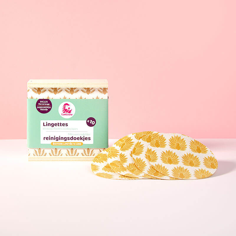 Coffret 10 lingettes démaquillantes lavables | Lamazuna