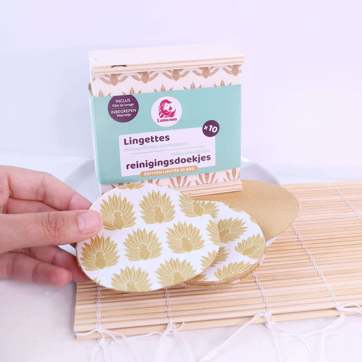 Coffret 10 lingettes démaquillantes lavables | Lamazuna