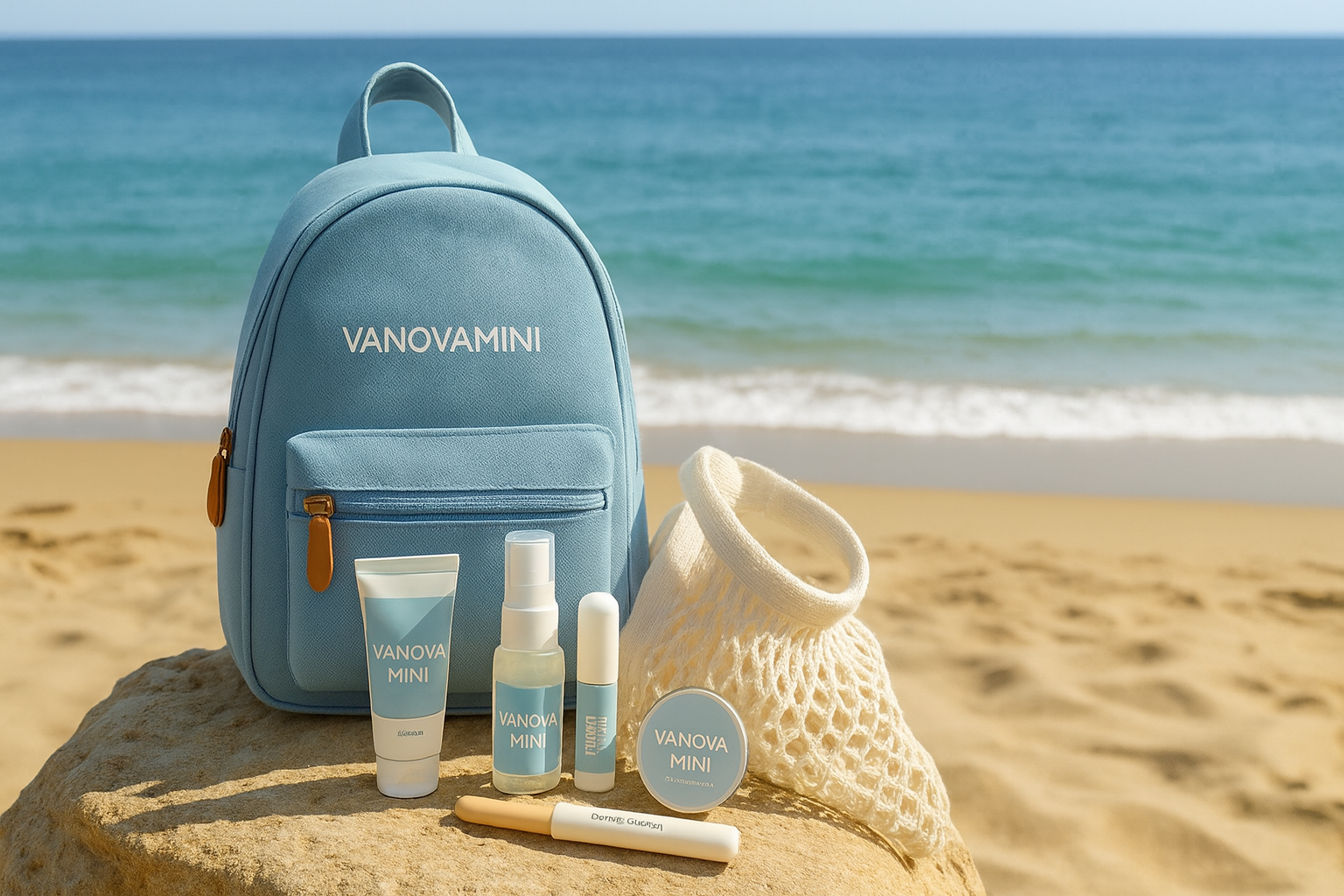 Sac de plage avec essentiels de voyage Mini