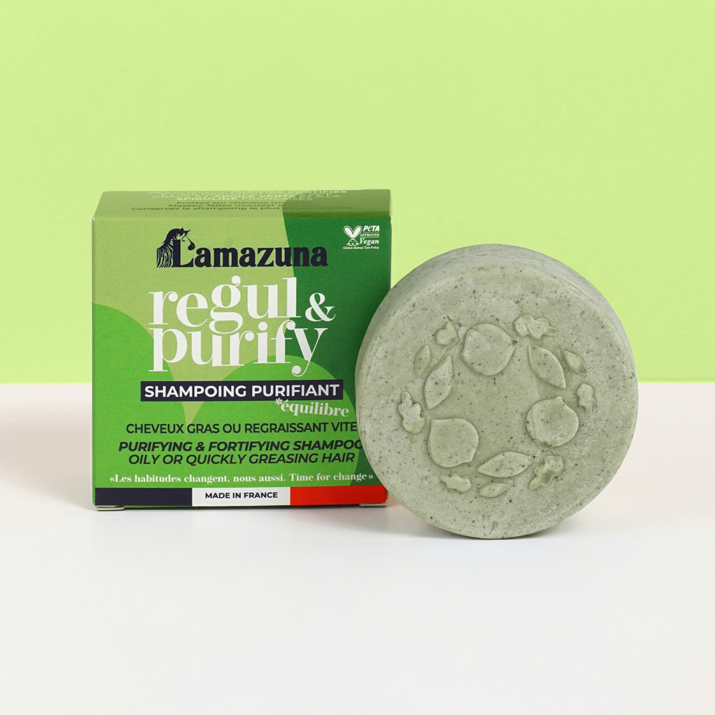 Shampoing solide Regul & purify - Cheveux gras | Lamazuna
